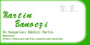 martin banoczi business card